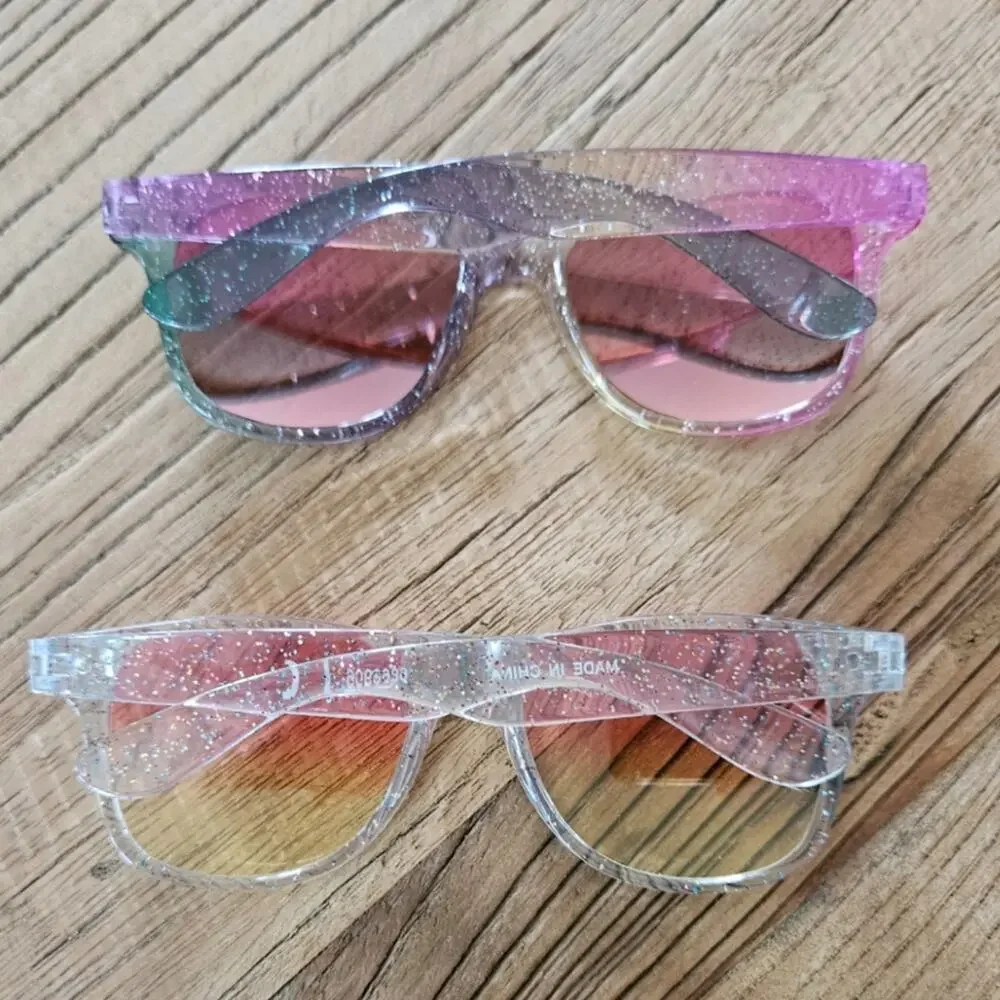 Girls Glitter Mirror Lense Sunglasses Bundle New